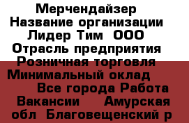 Мерчендайзер › Название организации ­ Лидер Тим, ООО › Отрасль предприятия ­ Розничная торговля › Минимальный оклад ­ 12 000 - Все города Работа » Вакансии   . Амурская обл.,Благовещенский р-н